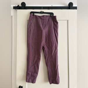 Talbots Red and Blue Patterned Work Pants, size 10